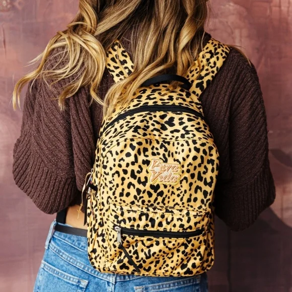 Pura Vida Mini Leopard Backpack - Picture 1 of 4